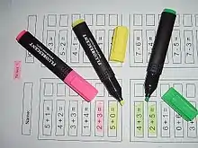 Modern marker pens.