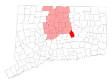 Marlborough's location within Hartford County and Connecticut