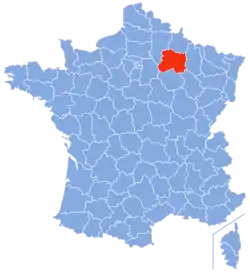 Location of Marne in France