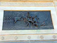 Relief depicting the death of the Marquis of Duero