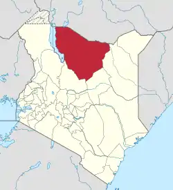 Marsabit County (in red)