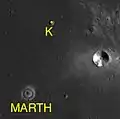 Marth and its satellite crater Marth K