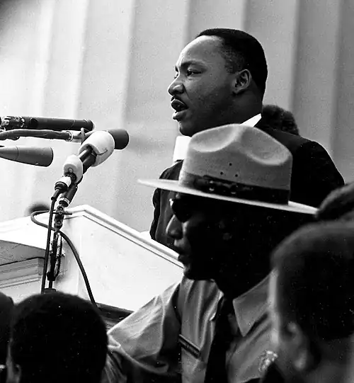 Image 3Martin Luther King Jr. delivering his "I Have a Dream" speech (from March on Washington for Jobs and Freedom)