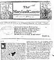 Maryland Gazette  Dec 3 – 10, 1728