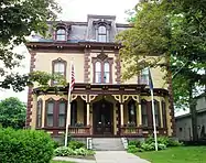 The Bellows Falls Masonic Temple, formerly the Wyman & Almira Flint House, was built c.1870 in the Second Empire style(2017)