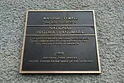 National Historic Landmark Plaque