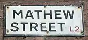 Mathew Street sign