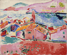 Henri Matisse, Les toits de Collioure (1905). Henri Matisse and the other painters of the Fauvist movement were the first to make a major use of magenta to surprise and make an impact on the emotions of the viewer.