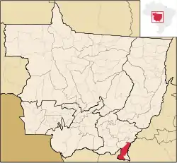 Location in Mato Grosso  state