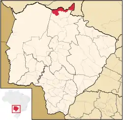 Location in Mato Grosso do Sul  state