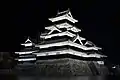 View of illuminated Matsumoto Castle