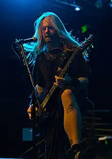 DeVries performing with Fear Factory in 2013