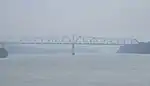 The Matthew E. Welsh Bridge, as seen from the landing in Brandenburg, Kentucky