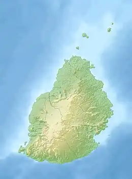 Map showing the location of Gerald Durrell Endemic Wildlife Sanctuary