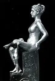 Galatea (1906), cast silver and marble, 111.1 × 31.8 × 47.6 cm.