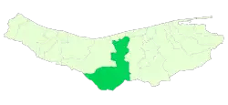 Location of Amol County in Mazandaran province