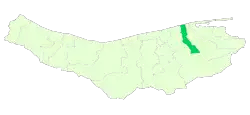 Location of Miandorud County in Mazandaran province