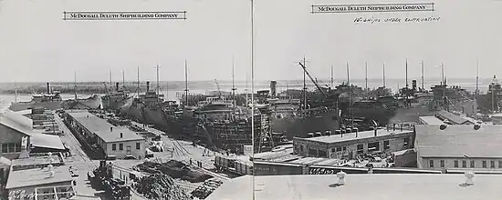 McDougallMcDougall Duluth Shipyard in 1919, from Riverside