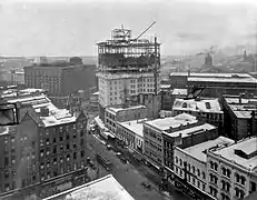 Construction of McKay Tower in the early 1920s.