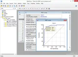 Screenshot of MedCalc statistical software