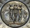 Detail of the three graces on the bowl