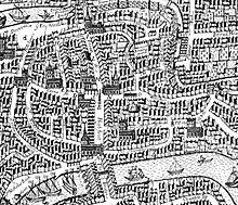 Millerd's Map of 1671, showing Mary le Port Street and Church