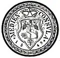 Historical seal of Mediaș (German: Mediasch)