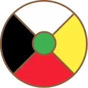 Variant with a green centre used by some Anishinaabe communities