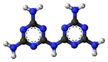 Ball-and-stick model of the melam molecule