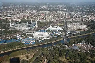 Image 6The Melbourne Sports and Entertainment precinct on the banks of the Yarra River in 2010. (from Australian Open)