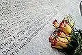 The sides of the memorial's walkways are inscribed with the names of law enforcement officers who died in the line of duty.