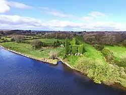 Menlo Castle (or Menlough Castle) on the banks of the River Corrib