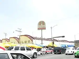 A small portion of the La Lagunilla market for which the station is named