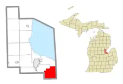 Location within Bay County