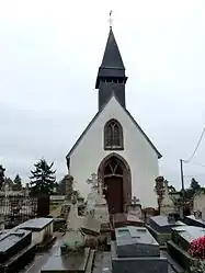 The church in Mesnil-sur-l'Estrée