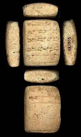 Cuneiform tablet inscribed with Sîn-kāšid’s building dedication, from the Walters Art Museum, Baltimore.