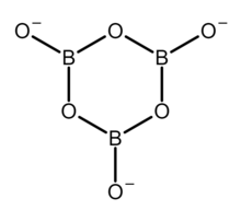 The structure of the trimer of the metaborate ion