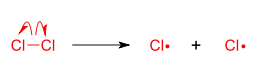 Methane chlorination: initiation