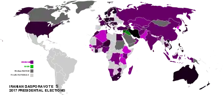 Overseas Diaspora Votes for 2017 Iranian Presidential Election