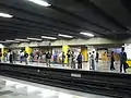 View of westbound platform of Metro station Jamaica Line 9 of the Mexico City Metro System