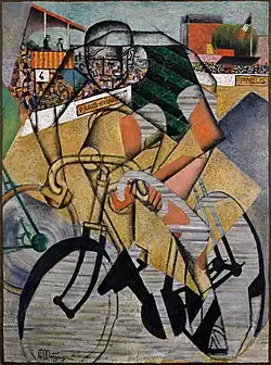 Jean Metzinger, 1912, At the Cycle-Race Track (Au Vélodrome), oil and sand on canvas, 130.4 x 97.1 cm, The Solomon R. Guggenheim Foundation, Peggy Guggenheim Collection, Venice