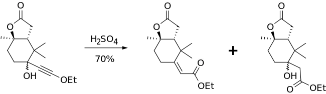 Part of the synthesis of taxol using the Meyer-Schuster rearrangement