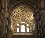 Gothic decoration on the ceilings of the transept arms