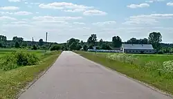 Paved road in Miłkowice-Paszki