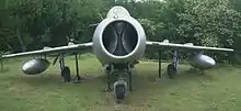 Front view of a MiG-15.