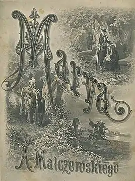 Cover of Antoni Malczewski's book Marya, 1876