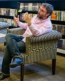 Grothaus at a book signing at the Piccadilly Waterstones bookstore in London (2016)