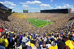 Image 44Michigan Stadium in Ann Arbor is the largest stadium in the Western Hemisphere, and the third-largest stadium in the world. (from Michigan)