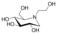 Structural diagram of miglitol