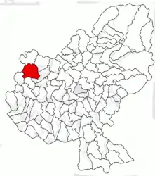 Location in Mureș County